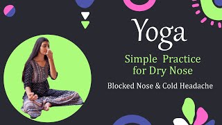 2 Minutes Simple Nose practice for dry Nose  Relief in 2 Minutes Yoga Abhyas Academy [upl. by Sivrup]