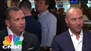 Derek Jeter and Alex Rodriguez Talk Charity At BTIG Charity Day 2017  CNBC [upl. by Llerrad]