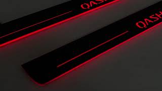 Led door sills for Nissan Qashqai Black design [upl. by Etteuqal404]