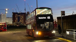 FULL ROUTE VISUAL  Arriva London Route 102 Edmonton Green To Brent Cross  HV172 BN14VZR [upl. by Wyn297]