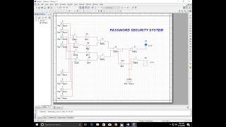 PASSWORD SECURITY SYSTEM ON MULTISIM  PROJECT  CIRCUIT DIAGRAM  LOGIC GATE  BILAL THOUGHTS  DLD [upl. by Eeliah]