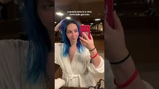 Capelli colorati alla terme 🧖🏻‍♀️ hairdye capellicolorati bluehair purplehair haircolor [upl. by Adamek]