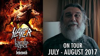 SLAYER  On Tour July  August 2017 w Lamb of God Behemoth OFFICIAL TOUR TRAILER [upl. by Pall]