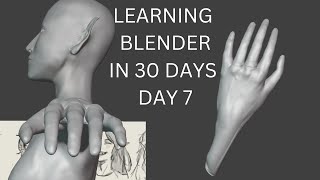 Learning Blender in 30 Days  Day 7 HAND SCULPTING 🫰 18 hrs [upl. by Adihsar]