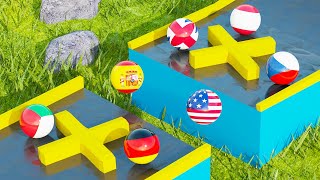 Marble Race Countries 3D  Marble Race Countryballs Tournament [upl. by Ahsaret]