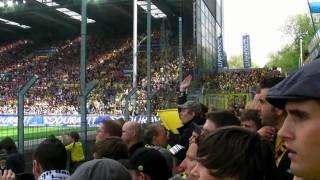 Stimmung Gästeblock BVB Video 1 von 2 SC Freiburg  Borussia Dortmund 8052010 34 Spieltag [upl. by Mira]