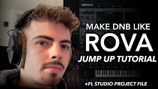 MAKING DNB LIKE ROVA  EYES ON ME 🔥 JUMP UP DRUM amp BASS TUTORIAL IN SERUM amp FL STUDIO [upl. by Barri]