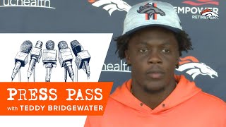 Teddy Bridgewater on QB competition at camp Its all about maximizing the reps [upl. by Alahc697]