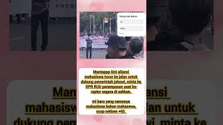 Demo mahasiswa dukung Pemerintah era Jokowi Tentang RUU Perampasan Aset bagi koruptor [upl. by Ramak]