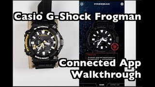 Casio GShock Analog Frogman GWFA1000 Connected Smartphone App Walkthrough [upl. by Isbella]