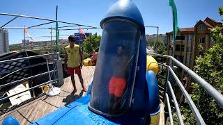 Looping Rocket Waterslide at Aqua Dolphin in Istanbul [upl. by Ttayw94]