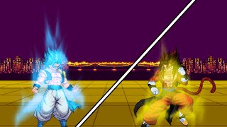 Gogeta vs Xeno Vegito  Sprite Animation [upl. by Helmer]