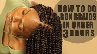 How to Crochet Box Braids On Yourself Tutorial LOOKS REAL FAST [upl. by Anifled]