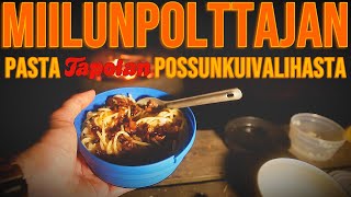 RETKIRUOKA Miilunpolttajanpasta TAPOLAN Possunkuivalihasta [upl. by Kcirddet]