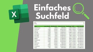 Einfaches Suchfeld in Excel erstellen  Ohne VBAKenntnisse [upl. by Alsi]