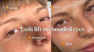 Lash Lift on Hooded Eyes [upl. by Nylesoy]