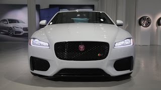 2016 Jaguar XF First Look  2015 New York Auto Show [upl. by Ennylcaj]