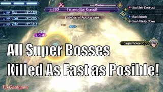 Xenoblade Chronicles 2 All Super Bosses Fast Kill and Instant Kill [upl. by Pollerd]