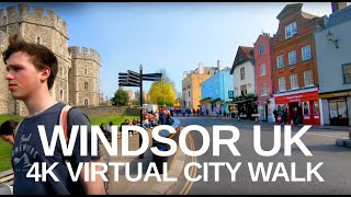 4K The town of Windsor amp Windsor Castle England  virtual walk [upl. by Oiragelo]