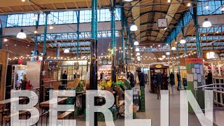 Berlin walk Kreuzberg Markthalle Neun food market 🇩🇪 4K 2020 Germany [upl. by Deden]