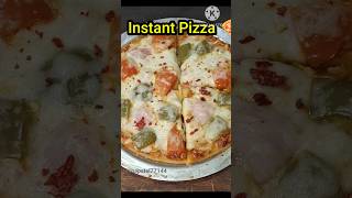 Instant Pizza 🍕 recipe without oven No Yeast Instant Pizza Dough youtubeshortsshorts viralshorts [upl. by Wilber]