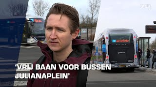 Openbaar vervoer krijgt vrij baan tijdens operatie Julianaplein [upl. by Ecinwahs]