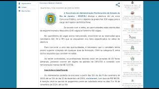 CONCURSO PÚBLICO PARA o CARGO DE INSPETOR DE POLÍCIA PENAL Estado do RIO DE JANEIRO [upl. by Yrahk143]