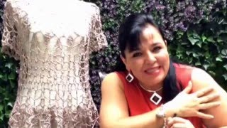 Parte1 BLUSA DE HOJAS  Tejida con ganchillo fácil y rápido  Tejiendo con LAURA CEPEDA [upl. by Peppi]