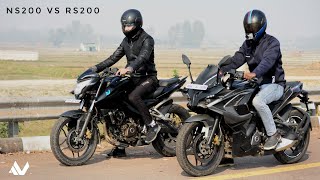 Pulsar RS200 BS4 vs Pulsar NS200 BS3  Long Race  Highway Battle [upl. by Xerxes]