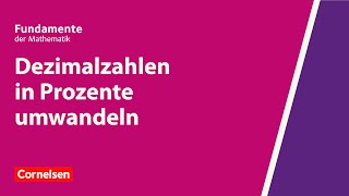 Dezimalzahlen in Prozente umwandeln  Fundamente der Mathematik  Erklärvideo [upl. by Somerville]