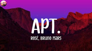 ROSÉ Bruno Mars APT Lyrics Bruno Mars Revel Day Siine [upl. by Meridel]