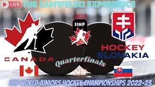 🔴CANADA vs SLOVAKIA live  Quarterfinals  Play by Play  WJC 2023 IIHF World Juniors [upl. by Sire]