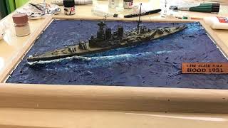 Trumpeter HMS hood 1700 1931 Finish build [upl. by Eduam]