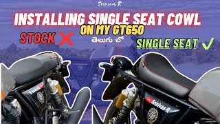 Single Seat Cowl For 2023 Continental GT650  Telugu Motovlogs  Apex Grey  Srinivas R [upl. by Odrahcir441]