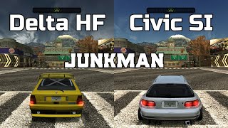 Lancia Delta HF vs Honda Civic SI  NFS MW Redux V3  WHICH IS FASTEST [upl. by Eduj]