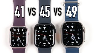 Apple Watch Größenvergleich 41mm vs 45mm vs 49mm  Die richtige Wahl treffen [upl. by Aissac]