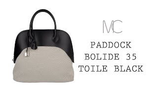 Hermes Paddock Bolide 35 Bag Toile Black Vache Hunter Leather Limited Edition • MIGHTYCHIC • [upl. by Yeblehs]