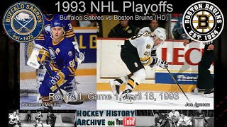 1993 Buffalo Sabres vs Boston Bruins Game 1 [upl. by Chandal]