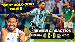 Argentina vs Mexico 20 REVIEW AND REACTION MESSI GOAL  GOAT [upl. by Arahsat383]