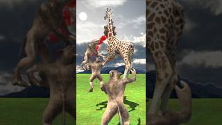 Giraffe Vs wolf foryou 3dnimation gaming youtubeshorts 3danimation animation [upl. by Avirt]