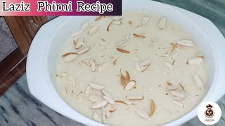 Laziz Phirni RecipeShadiyon Mein Banne Wali Phirni ab gher pe banay Lahori FoodsBy Chef Kiran [upl. by Conias]