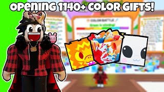 Opening 1140 Color Gifts  Pet Simulator 99 [upl. by Hedvig]