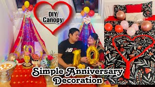 DIY Canopy Anniversary Decoration 10th Anniversary Easy Decoration 🎊🎉 [upl. by Rockwell191]