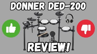 👉 Is This 350 Electronic Drum Kit Worth Your Money Donner DED200 electronic drum kit REVIEW [upl. by Boyt]