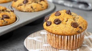 Healthy Oats Banana Muffins  No Refined Sugar or White Flour [upl. by Grane]