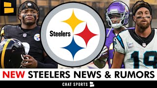 Steelers News Justin Fields Injury Update  NEW WR Trade Rumors Ft Adam Thielen amp Jordan Addison [upl. by Nettle]