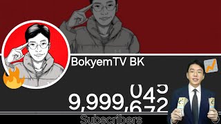 BokyemTV BK Hits 10M Subscribers  YT Battles stream moment [upl. by Ayikaz]