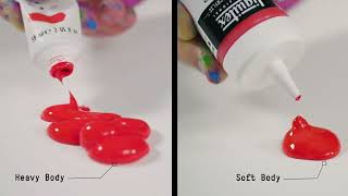 Liquitex Heavy Body vs Soft Body Acrylics [upl. by Annwahsal]