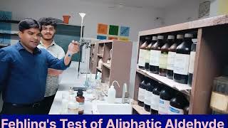 Fehlings Test Of Aliphatic Aldehyde Practically Explained Chapter8 Aldehyde amp Ketone [upl. by Heer]