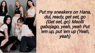 Sneakers Song Lyrics by Itzy itzy kpop kpopgirlgroup klyricsworld songlyrics new [upl. by Asante532]